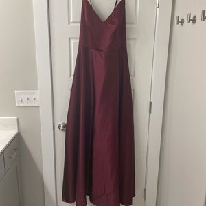 Wine color David’s Bridal Bridesmaid Dress